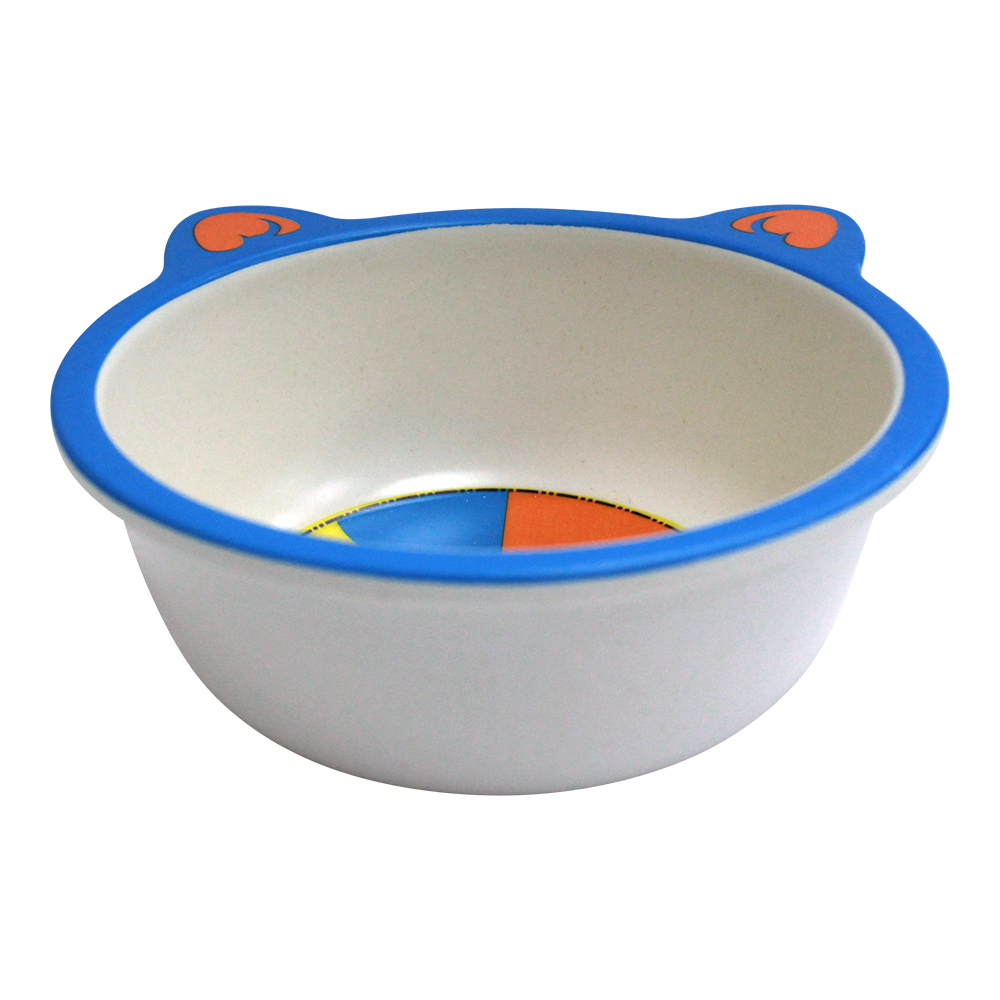 Тарелка PDB-01 детская Котик 12,4*12*4,5 см, бамбуковое волокно, в ассортименте