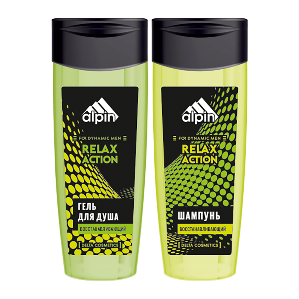картинка Набор подарочный Relax Action (шампунь 250мл + гель для душа 250мл), мужской 