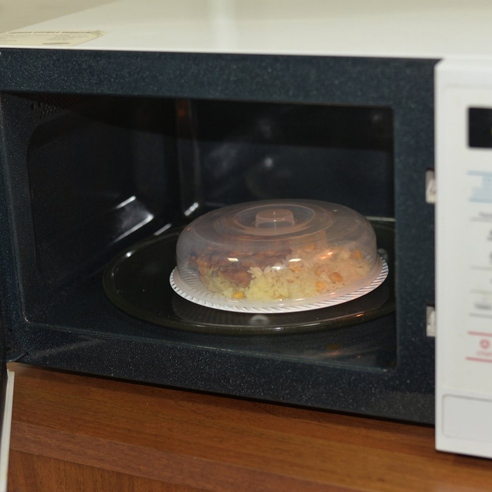 картинка Крышка д/СВЧ Мультидом VL80-419 для холодильника и микроволновой печи, d=230мм высота 7см, полипропилен 