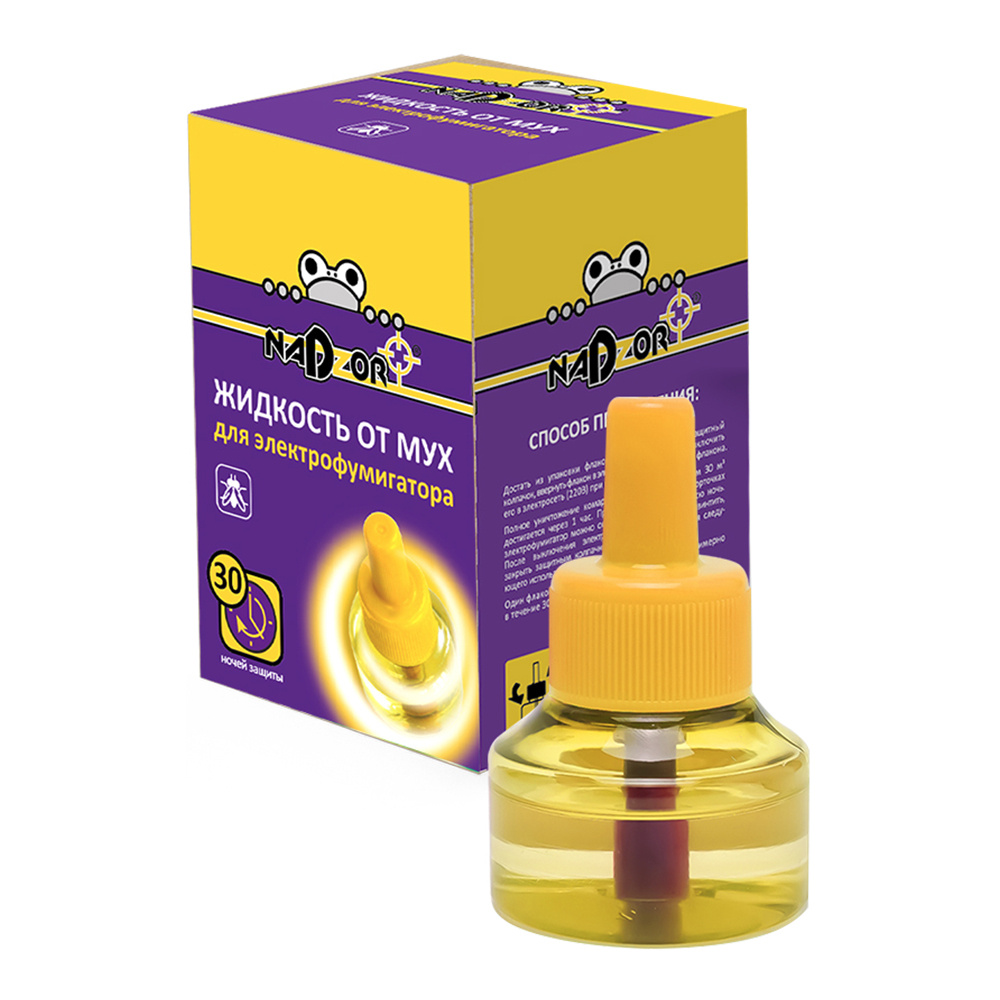 картинка Жидкость Надзор для фумигатора для мух, 30 мл 