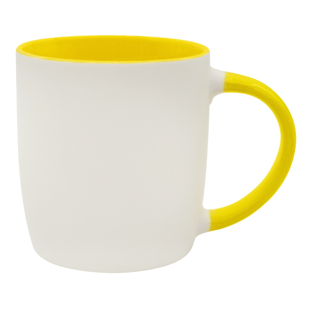Кружка керамическая KKR-143 Цветная ручка, 300 мл