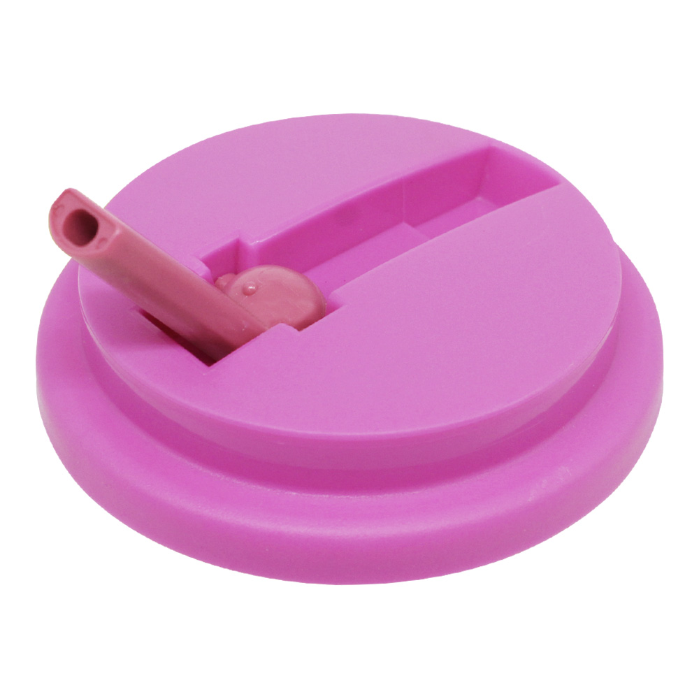 Стакан E-022A с трубочкой, пластик, розовый, 0,5 л