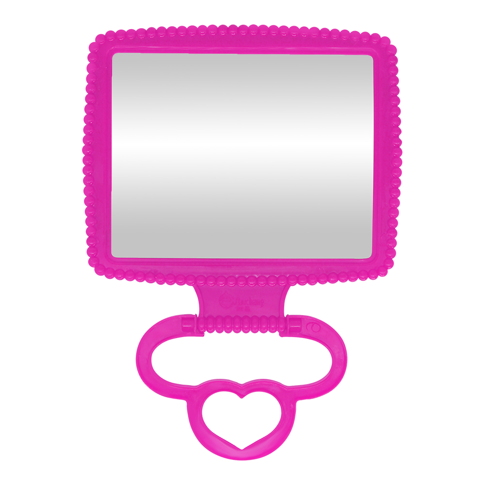 картинка Зеркало ZCDE-05 настольное квадратное 13*10,5 см, пластик, розовый 