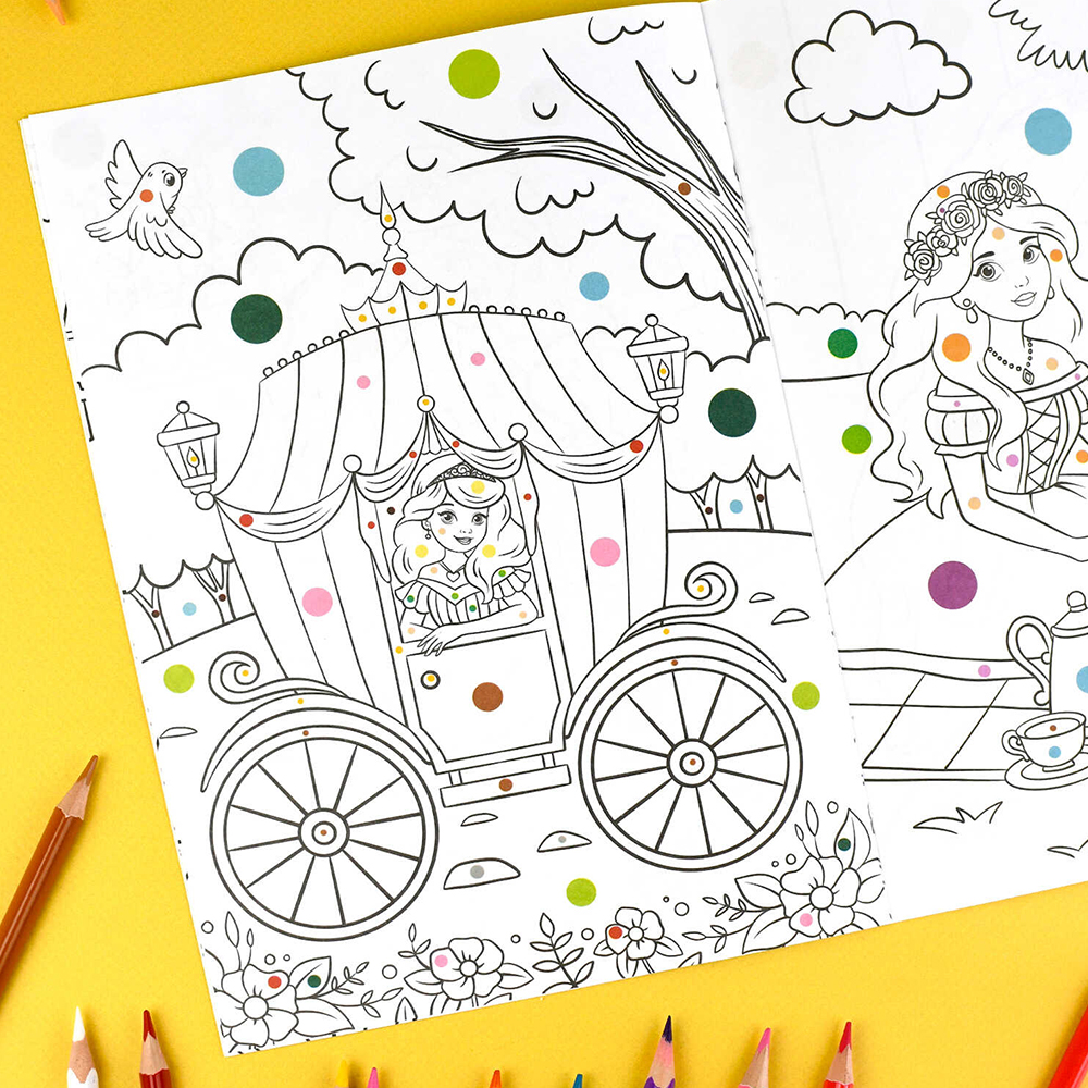 картинка Раскраска 71089 Принцессы и единороги, 165*235 мм, 4 листа 