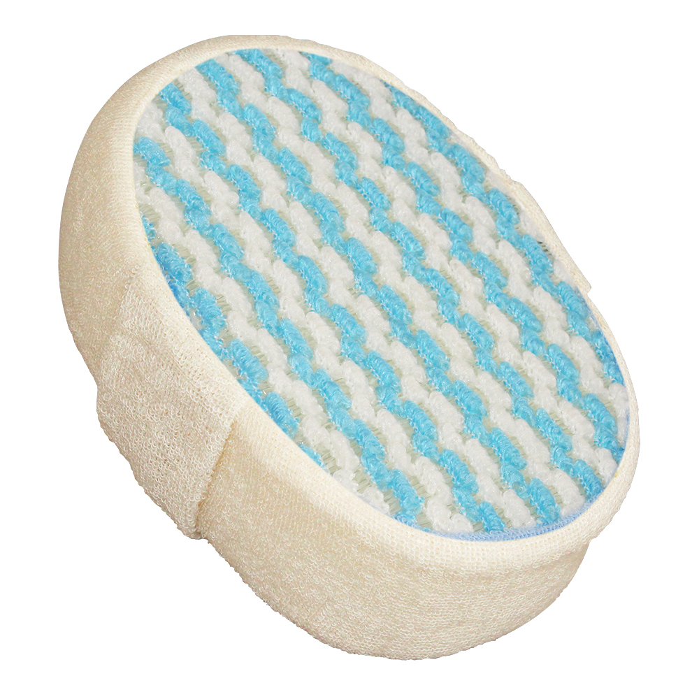 картинка Мочалка для тела из хлопка овальная с ручкой ММ03 