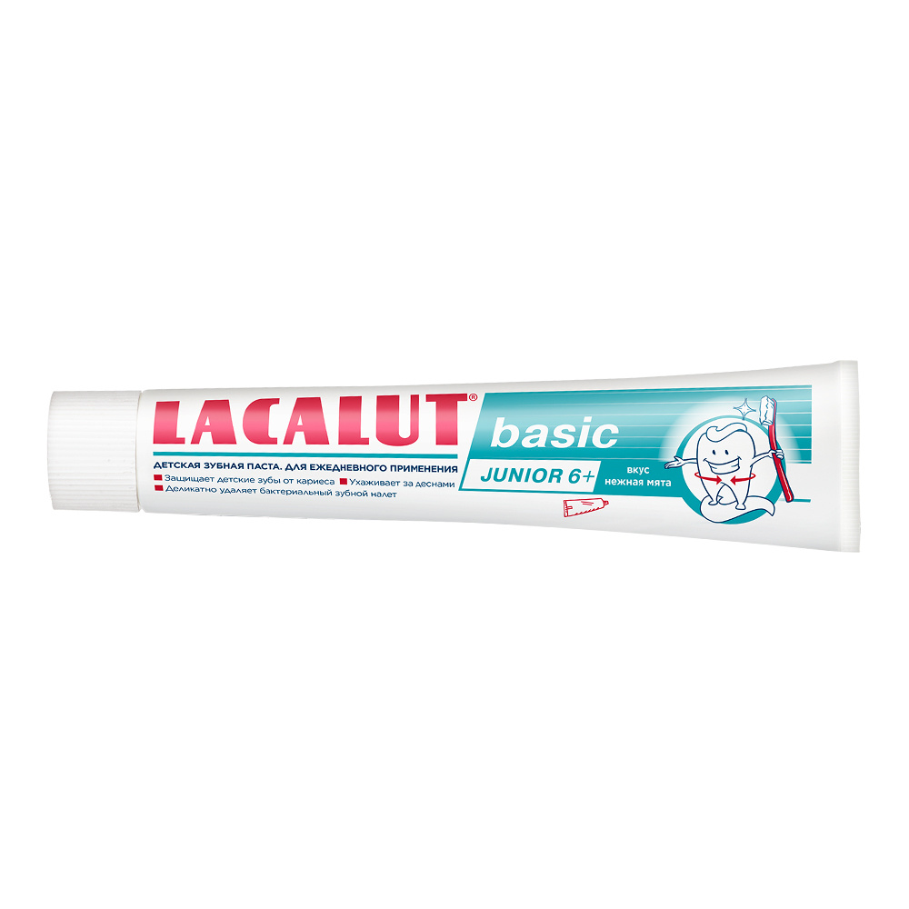 картинка Зубная паста Lacalut детская Basic junior 6+ лет, 60 г 