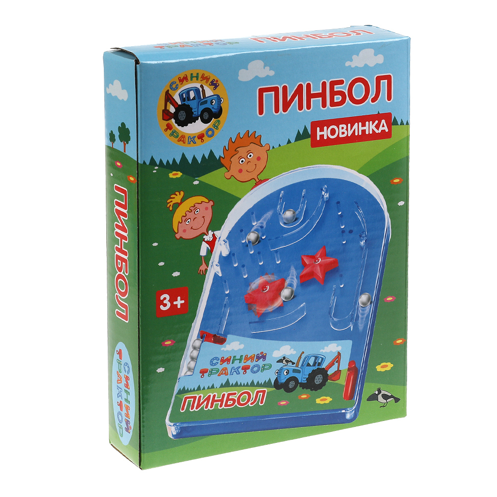 картинка Настольная игра B1304252-R1 Пинбол Синий Трактор, 19,5*14,5*3 см, 1 шт 
