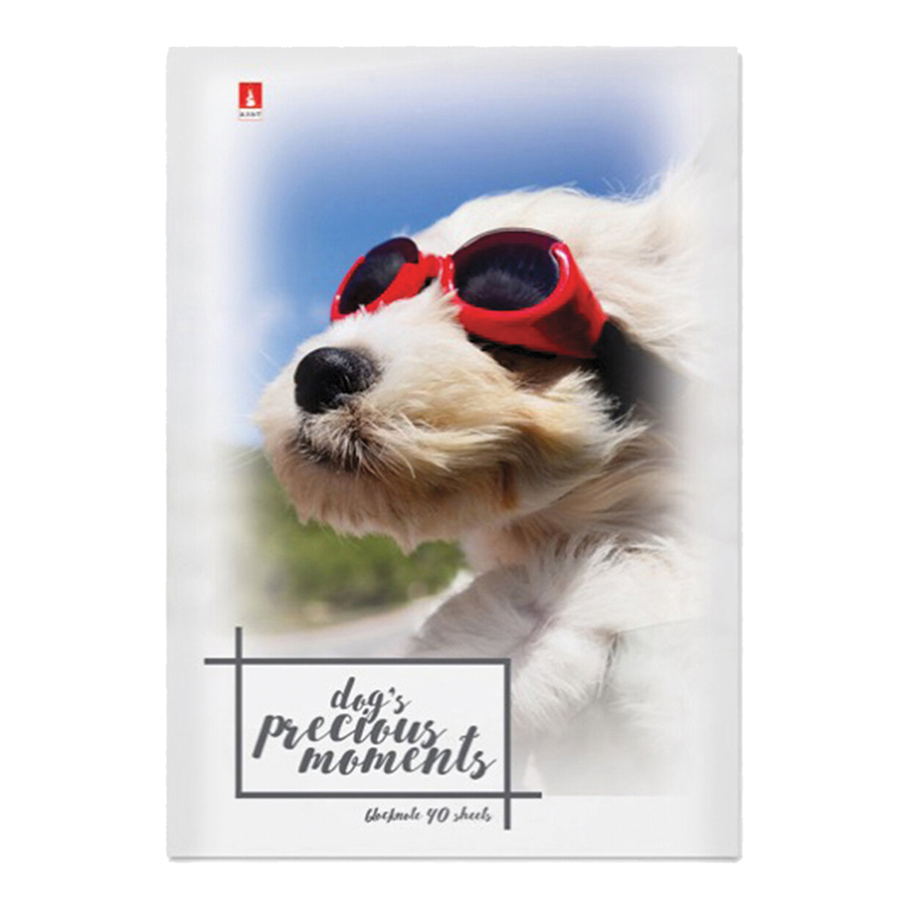 Блокнот Альт 111289 Щеночки, А7, скоба, в клетку, 40 листов