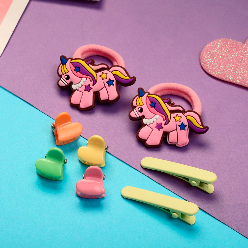 картинка Набор для волос Выбражулька 10068617 Крошечка (4 зажима + 4 крабика), в ассортименте 