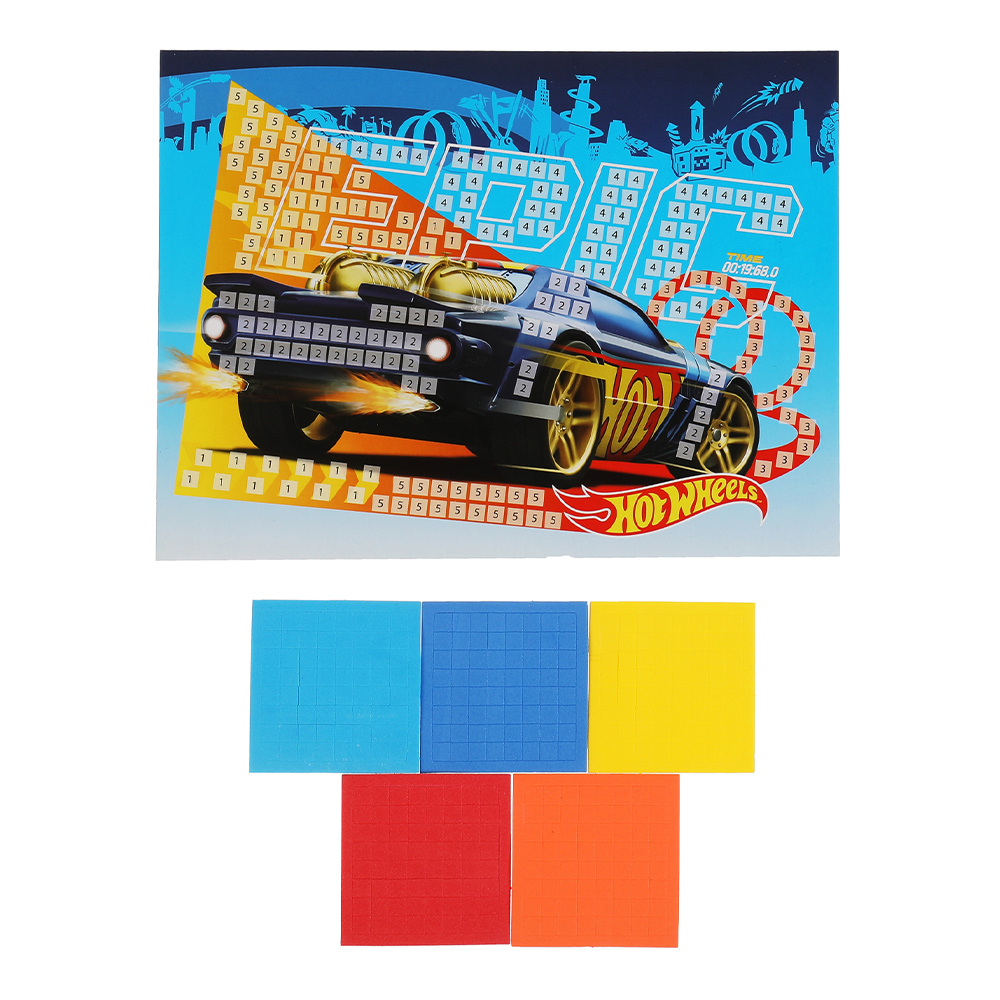 картинка Аппликация MultiArt Хот вилз 316327 мягкая мозаика, 17*23 см 