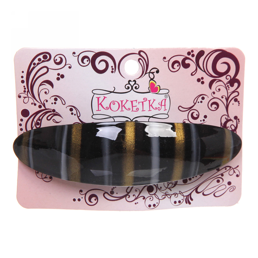 картинка Заколка-автомат для волос 656-090 Calista - Mila, овал,, в ассортименте, 9*2,5 см 