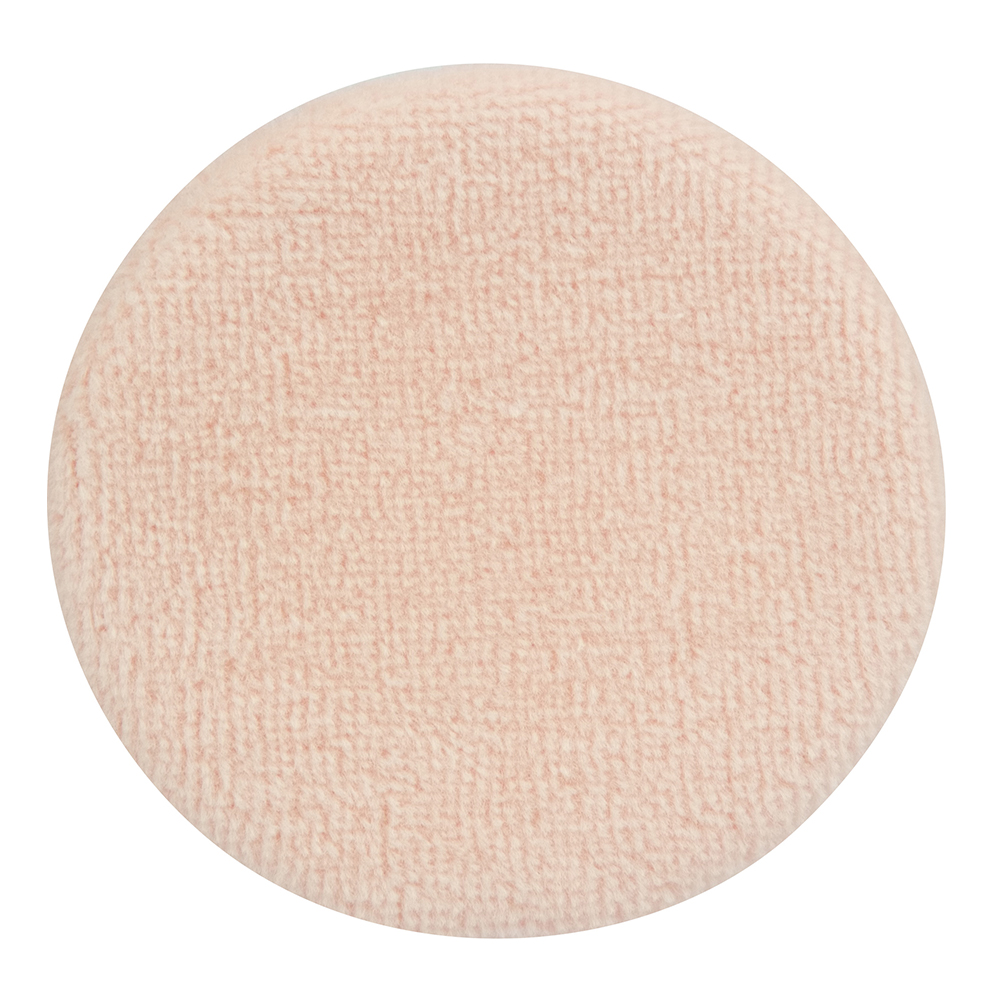 картинка Спонж для макияжа 110811 пуховка для пудры, хлопок, круглый, диаметр 6см, бежевый, 1 шт 