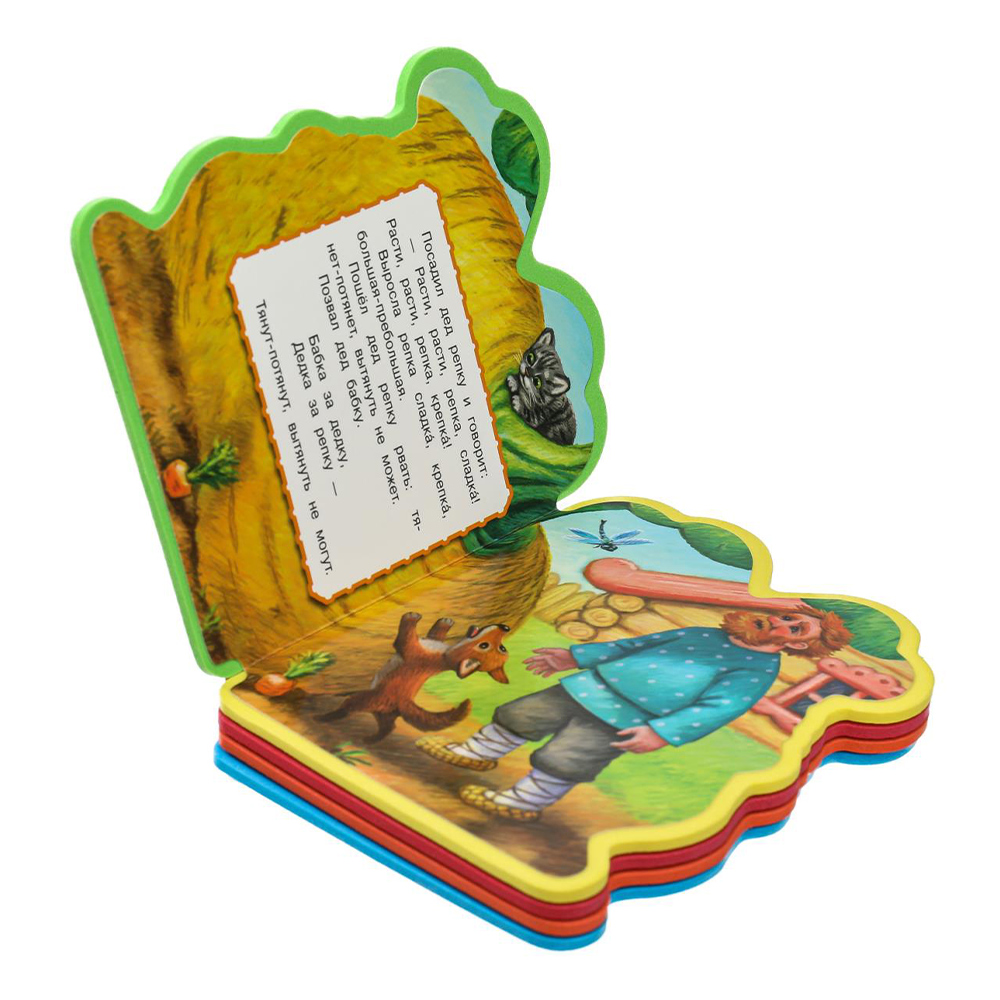 картинка Книга 387711 Умка А.Н. Толстой Репка, вырубка, 117*96 мм, 4 разворота 