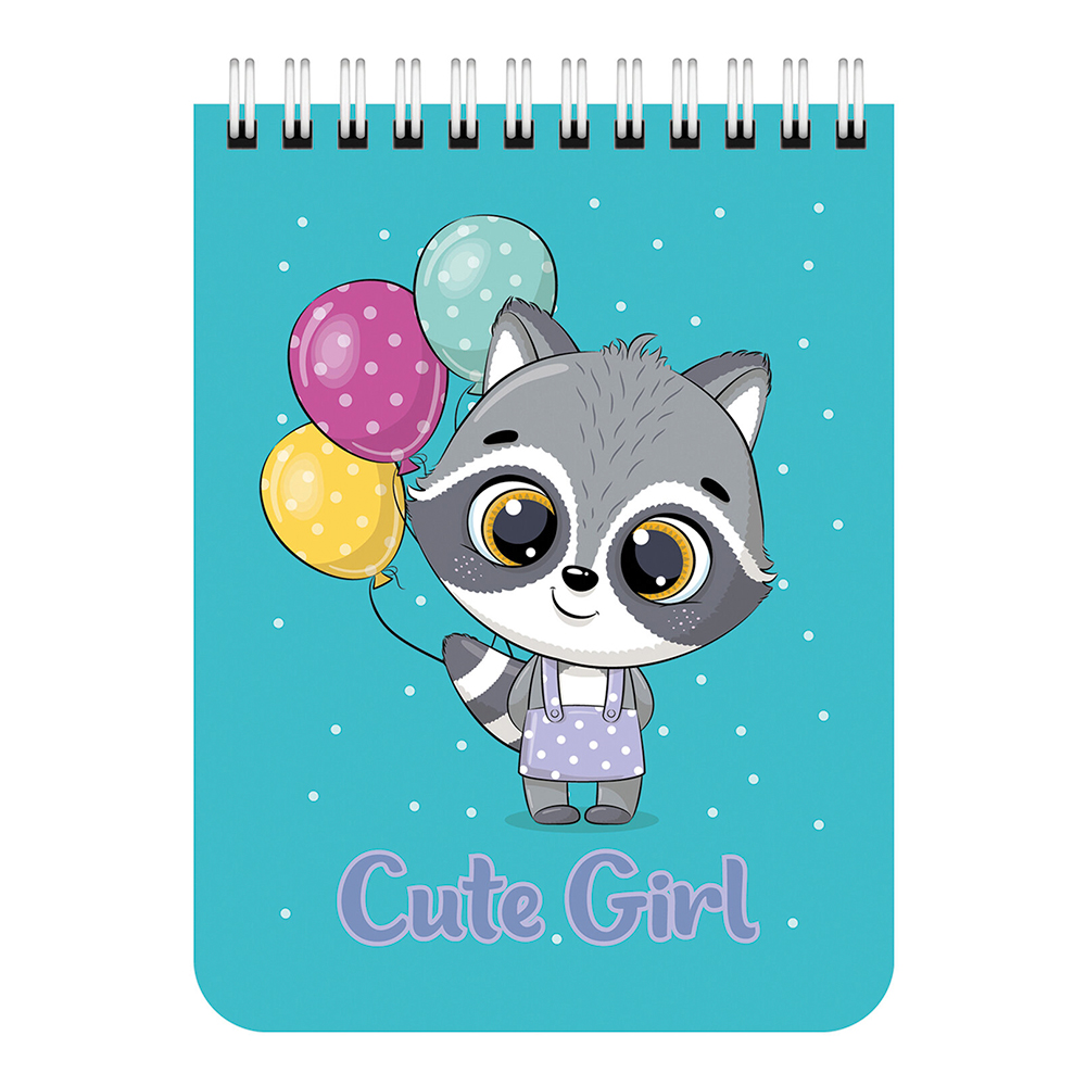 Блокнот Brauberg 114395 А6, гребень, Зверята, клетка, 40 листов