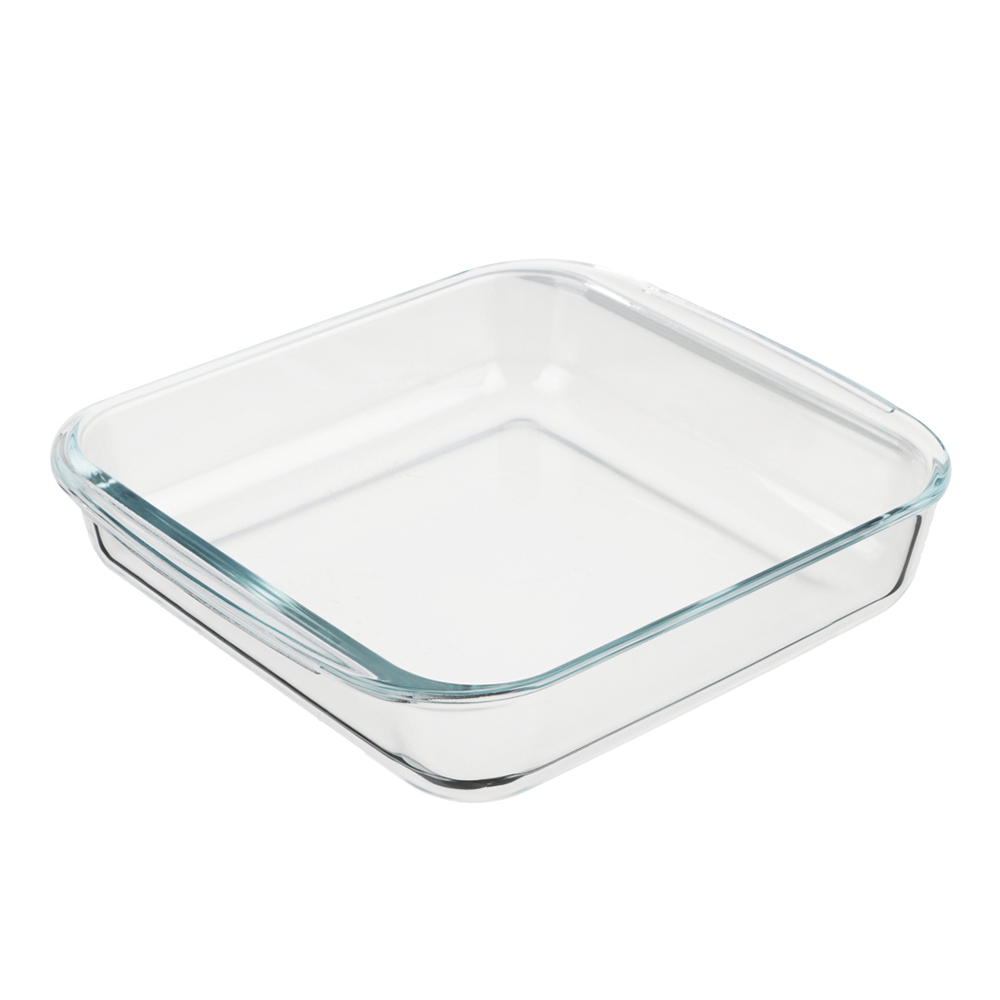 Форма для запекания SATOSHI 825-017 квадратная с ручками, 24.5x21.9x5.1см, стекло жаропрочное, 1,8 л