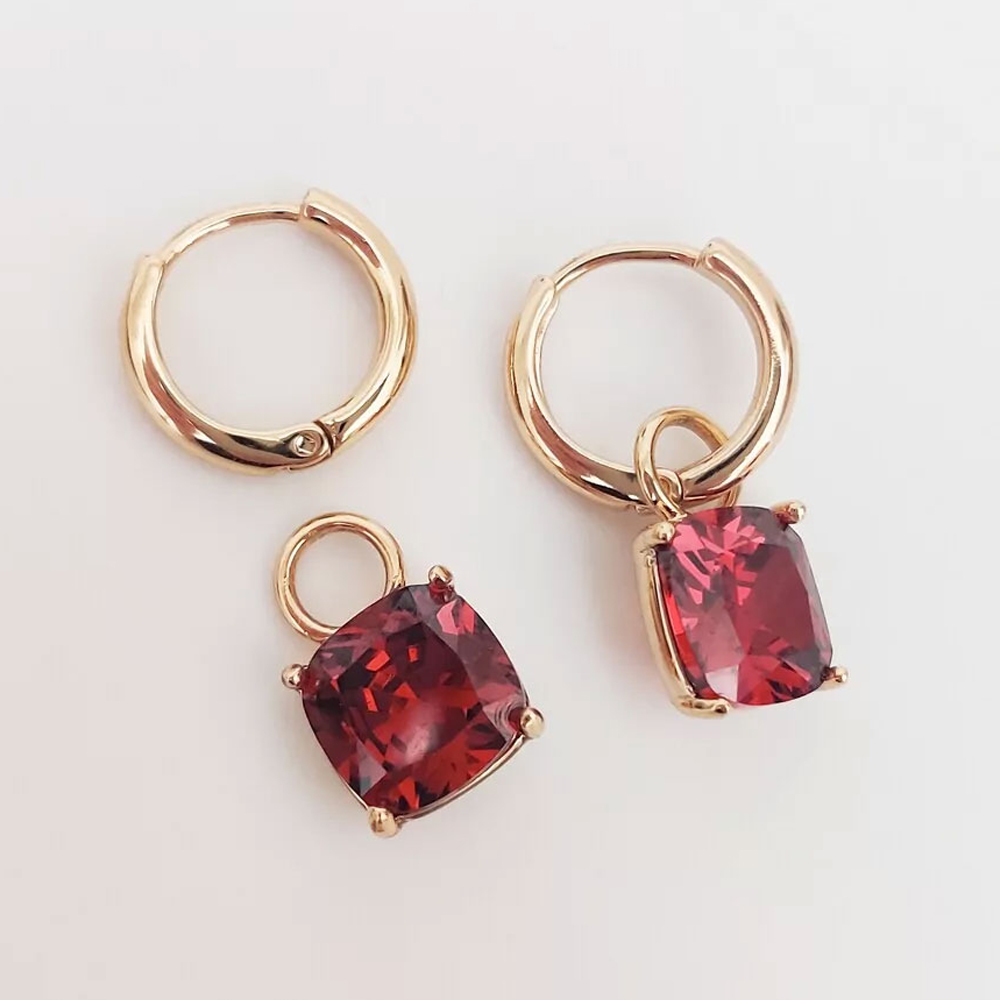 Бижутерия Серьги, вставка циркон, кольцо, ювелирный сплав, 2,5 см