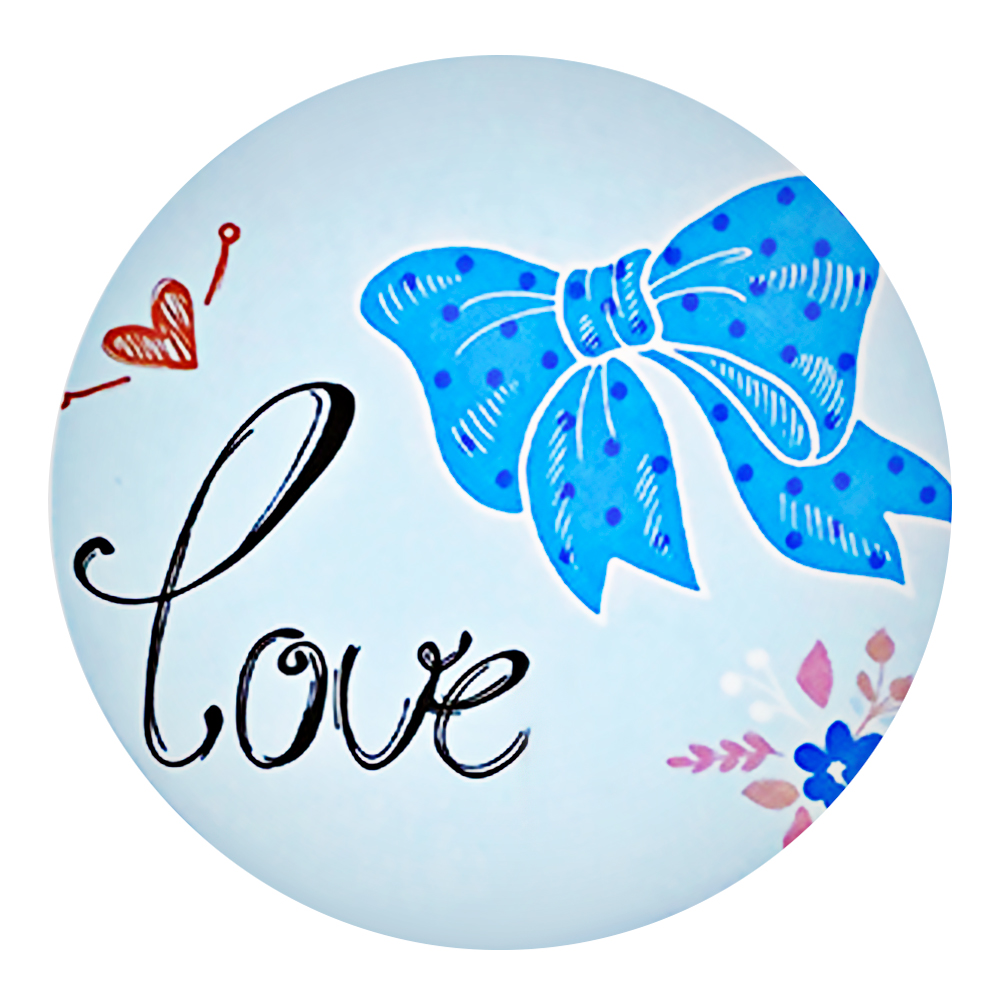 картинка Зеркало 3801 карманное,круглое, love-бантики, 6,5 см 