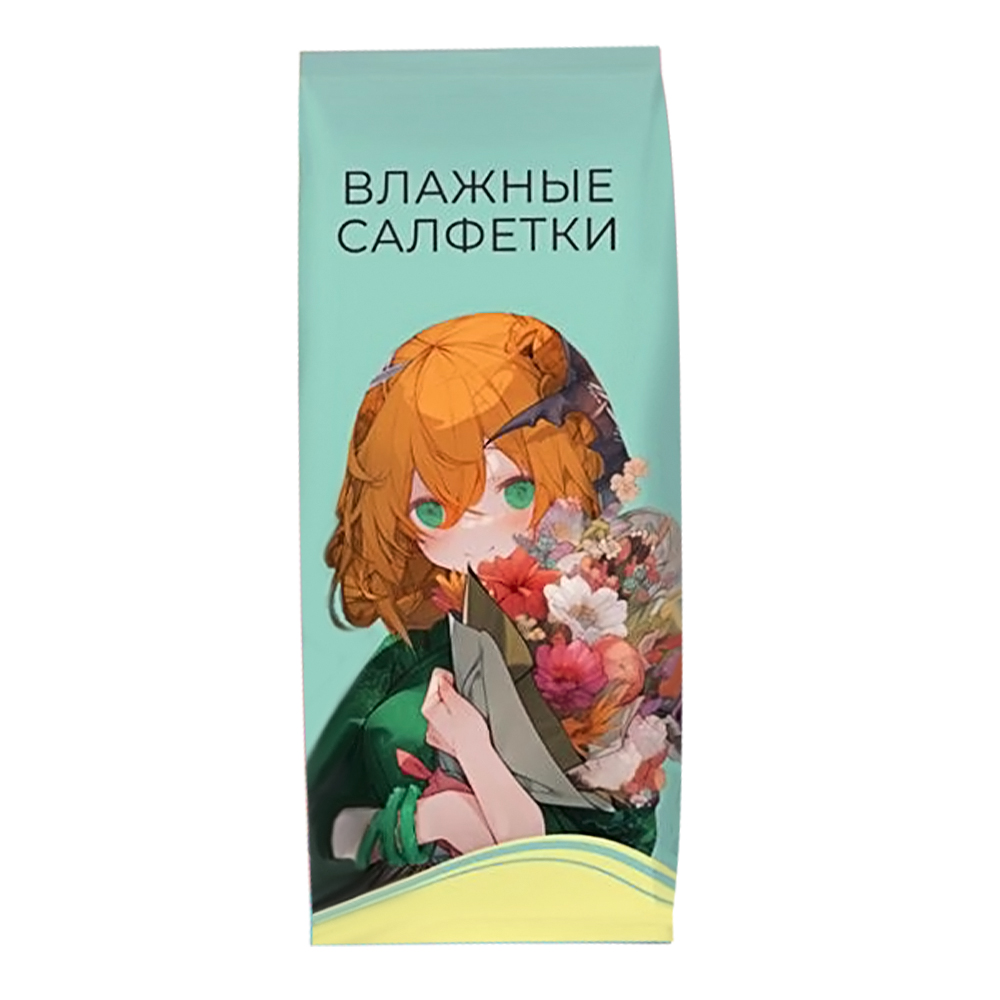 Влажные салфетки Cotto Анимэ универсальные, с хлопком, 8 шт