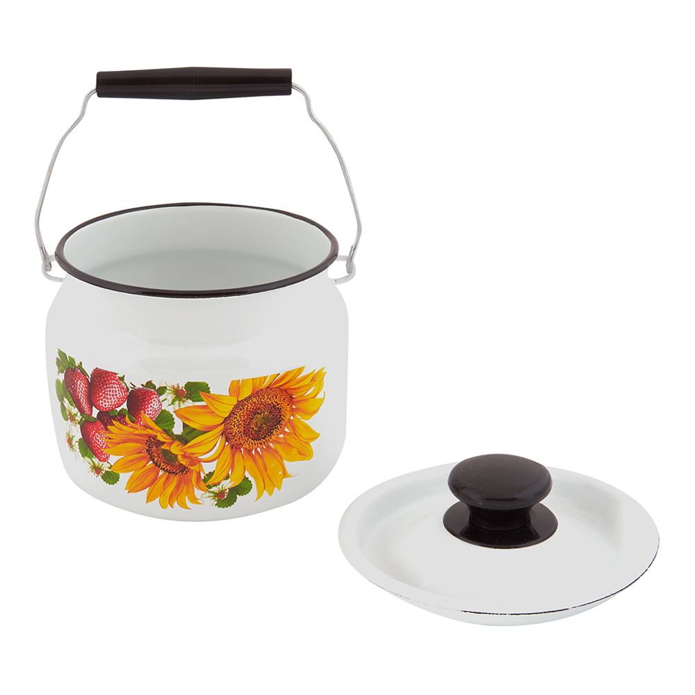 Бидон 40604-102/6 с рисунком, эмалированный, 2 л