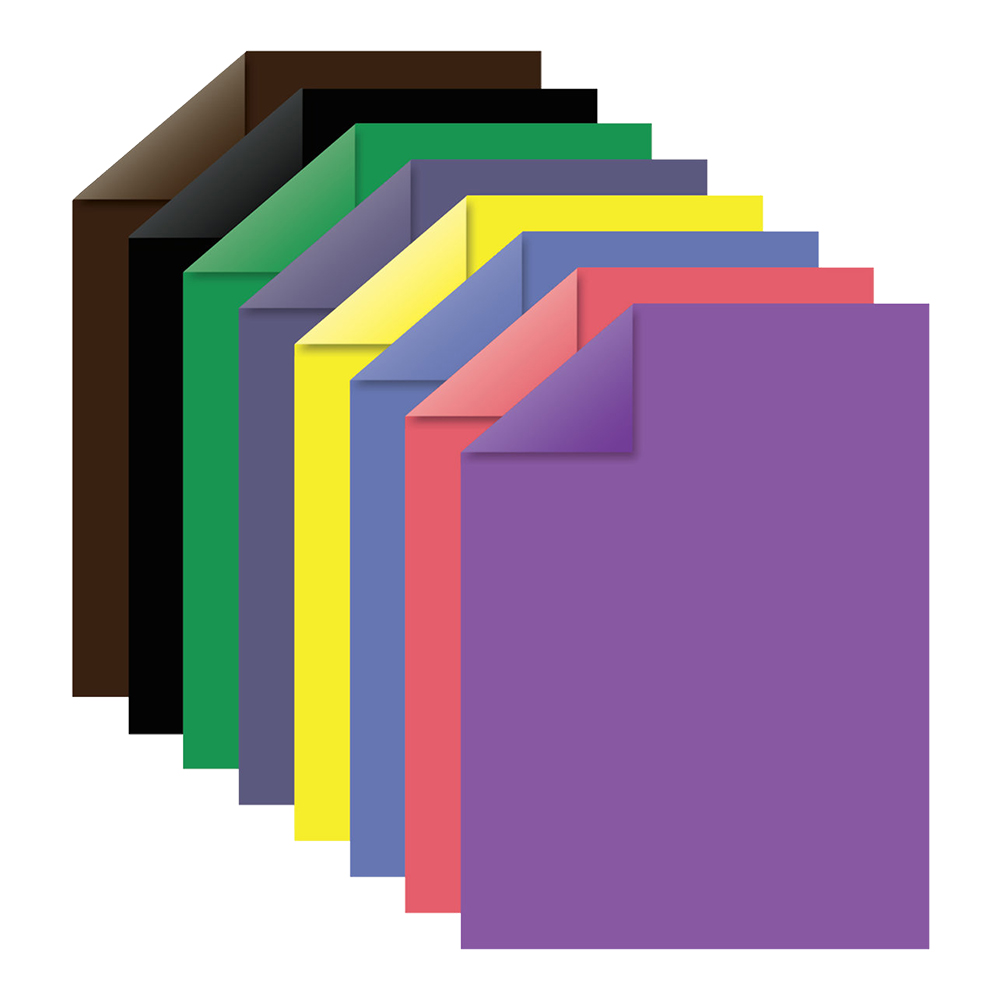 Бумага цветная Юнландия 129558 2-х сторонняя, 8 цветов, А4 200*280мм, 16 листов