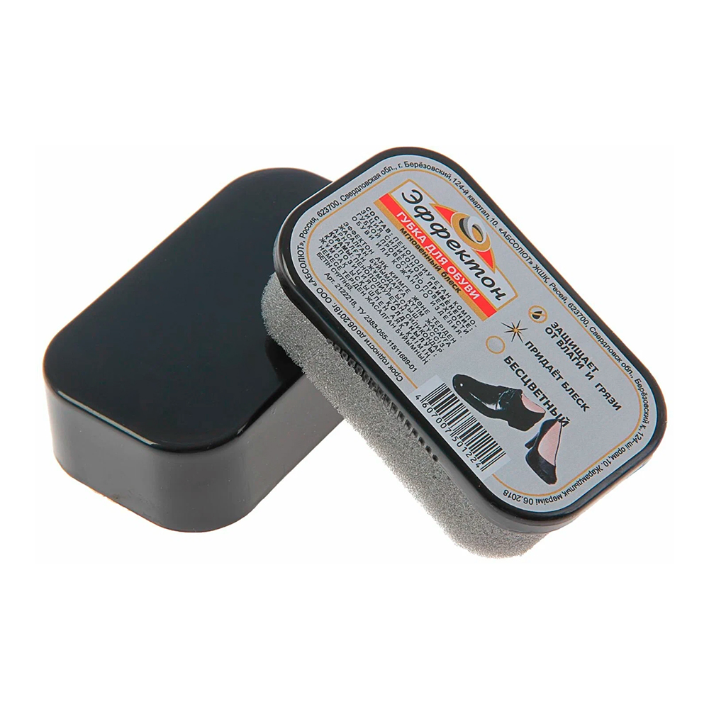 картинка Губка для обуви Эффектон для гладкой кожи, бесцветная 