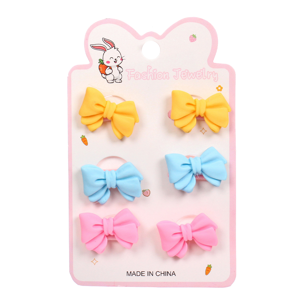 картинка Набор для волос 786-0085 Резинки Бамбу бум маттэ Бантики d=2см, 6 шт 