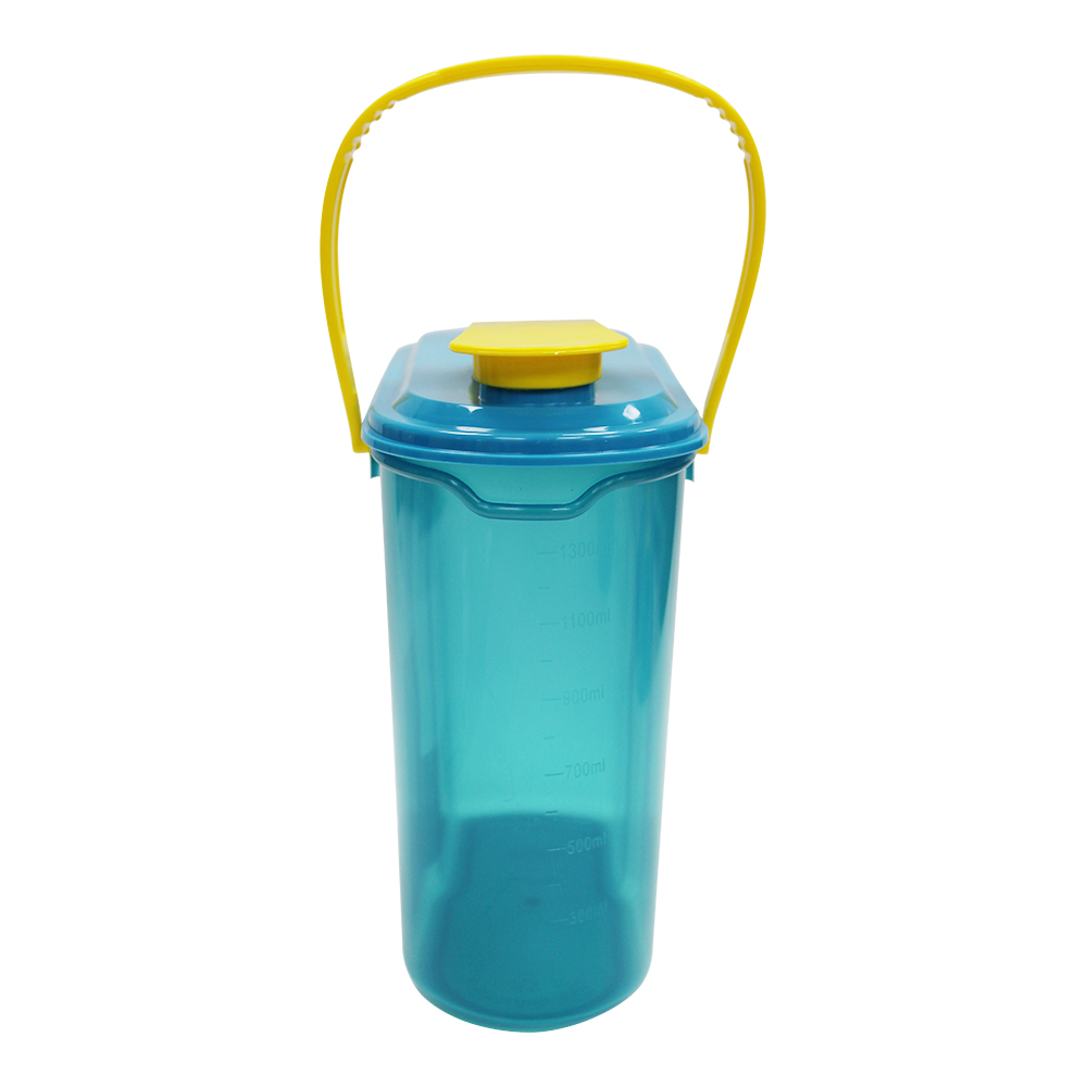 картинка Банка для сыпучих продуктов Е-554 с ручкой, пластик, цвет в ассортименте, 1,5 л 