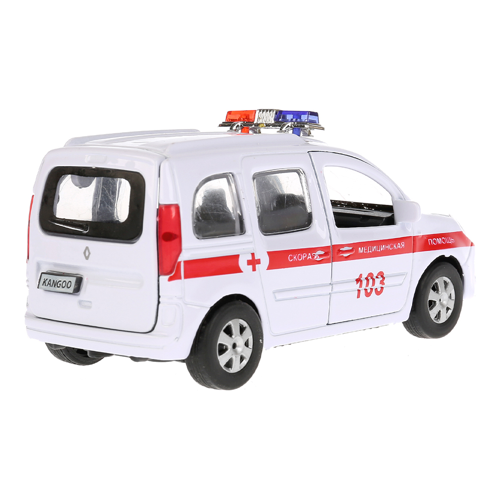 картинка Машина 268493 Технопарк Renault Kangoo Скорая, инерционная, 12 см, металл 