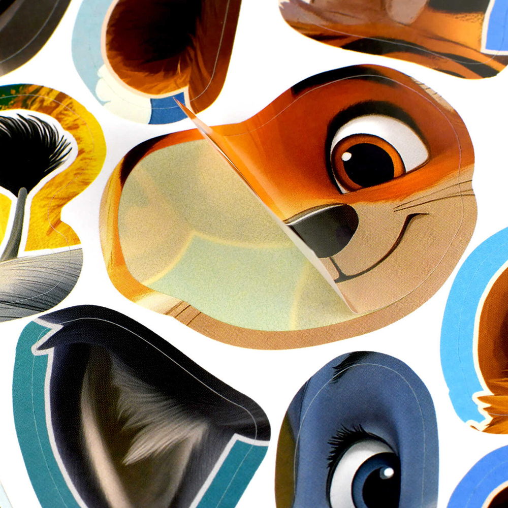 картинка Книга 72037 Дикие животные, с наклейками, 4 листа 