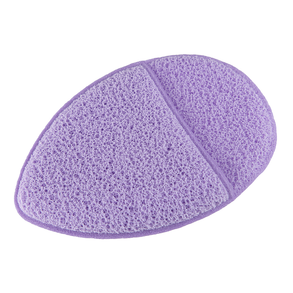 картинка Спонж для умывания 110892 капля, 9,5*7*1,5 см, фиолетовый 