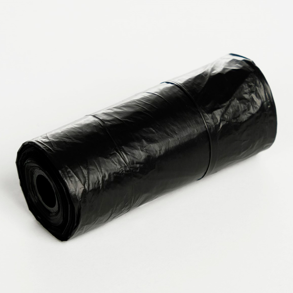 картинка Пакеты для уборки за собаками Пижон 9155686 в контейнере с карабином, черные 29*21см, 15 шт 