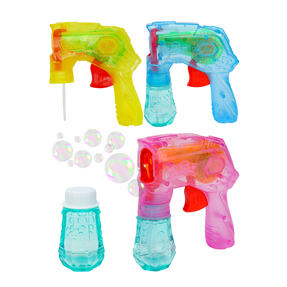картинка Мыльные пузыри Y9349126 Пистолет со светом, 22см, в ассортименте 55 мл 