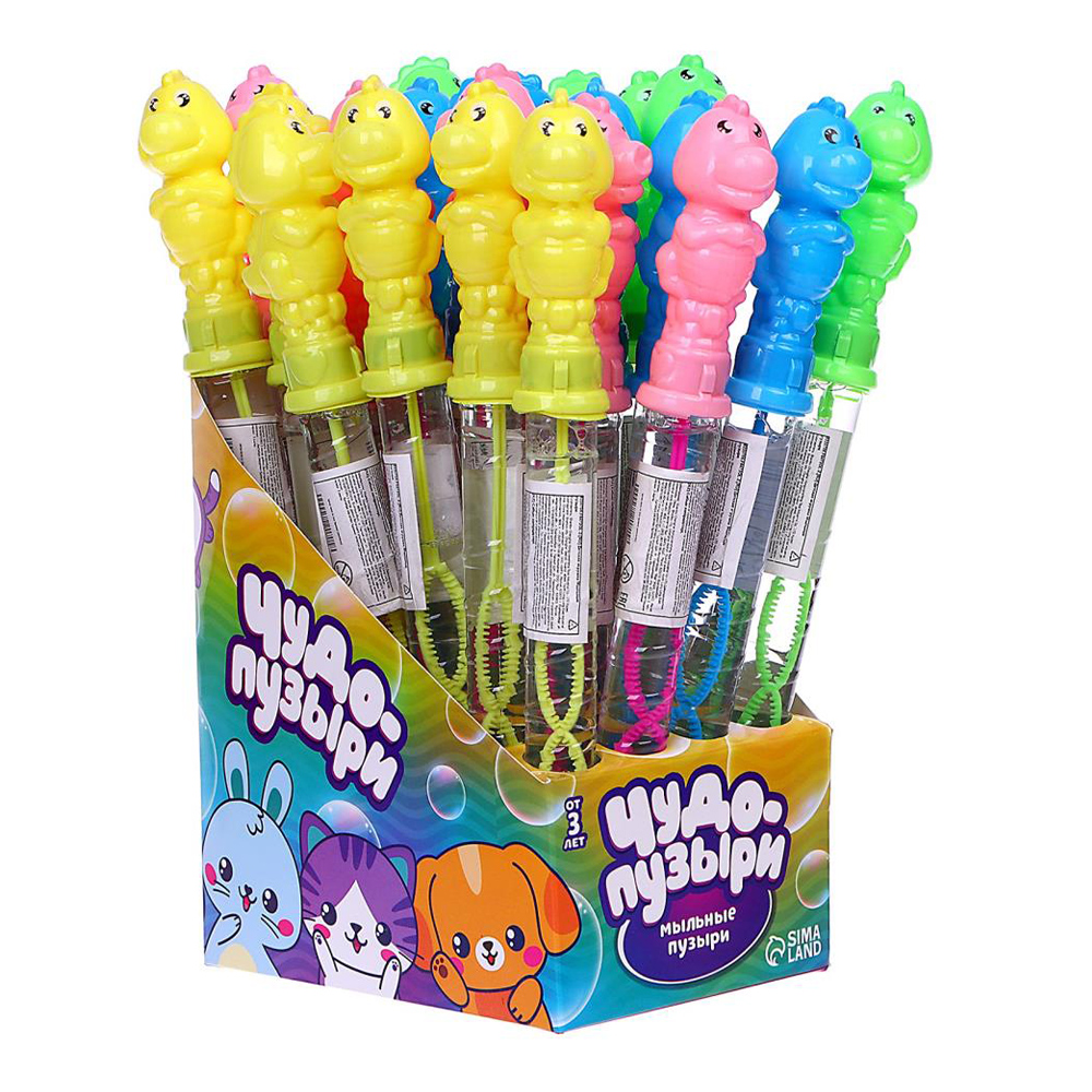 картинка Мыльные пузыри 5220705 Funny toys Динозаврики, в ассортименте 55 мл 