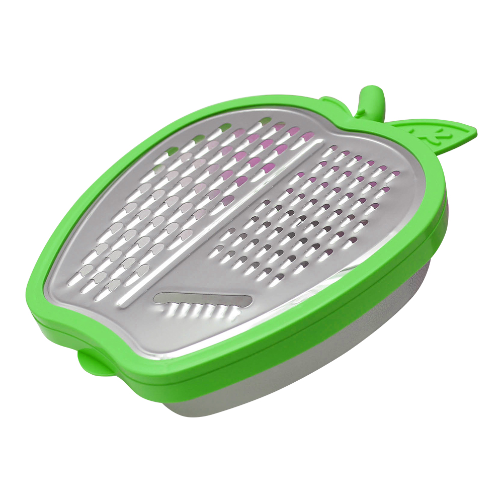 картинка Терка Доляна 647276 с контейнером 20*15*4 см, пластик, нержавеющая сталь, в ассортименте 