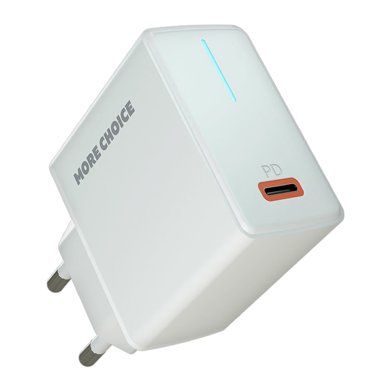 картинка Зарядное устройство MoreChoice NC60 1Type-C PD 20W 3.0A, белый 