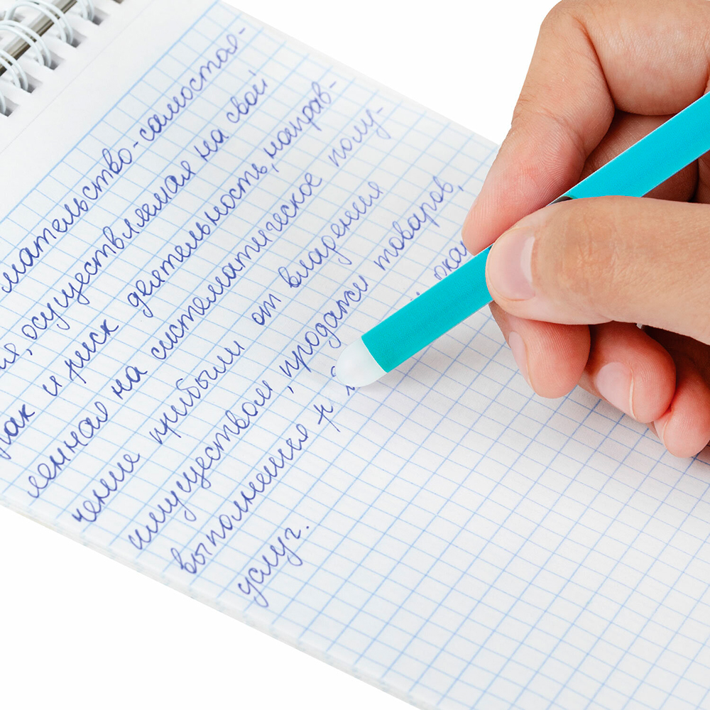 Ручка гелевая Юнландия 144242 Пиши-стирай, Монстрики, линия письма 0,35 мм, пластик, синий