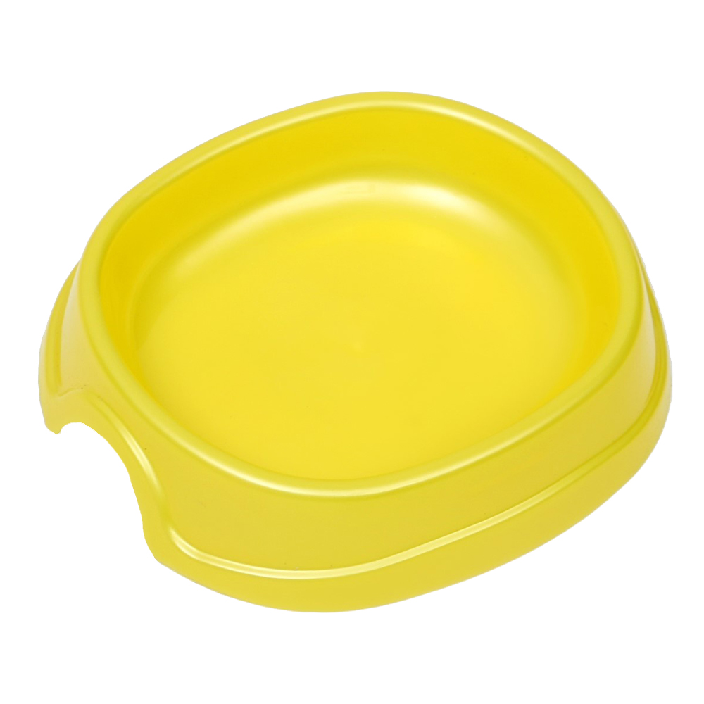 картинка Миска для животных 5040684 Нулевка №1,пластиковая,желтый,13,5*12,5*3см, 200 мл 