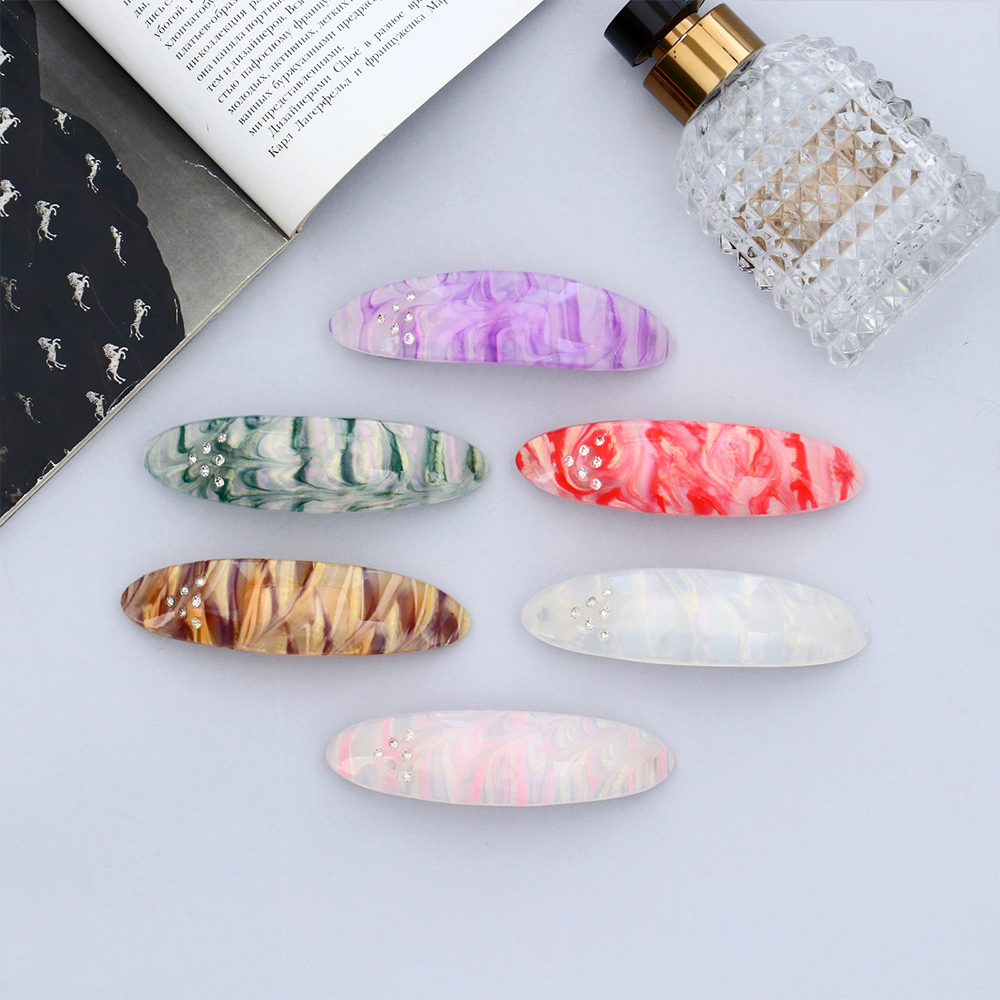 картинка Заколка-автомат для волос 9708957 Адель, разводы, 9 см, в ассортименте 