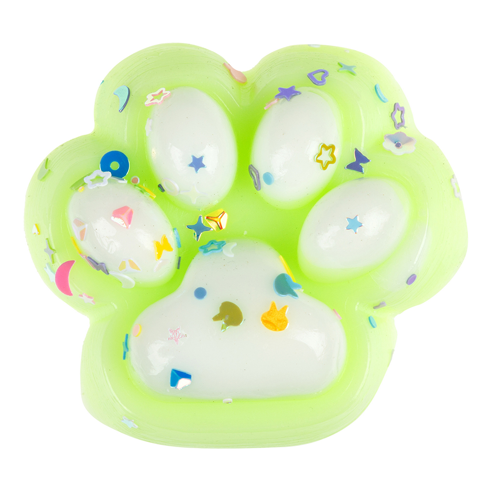 картинка Мялка Т26284 Сквиш антистресс Лапка, 5,5*1,5 см, с посыпкой 