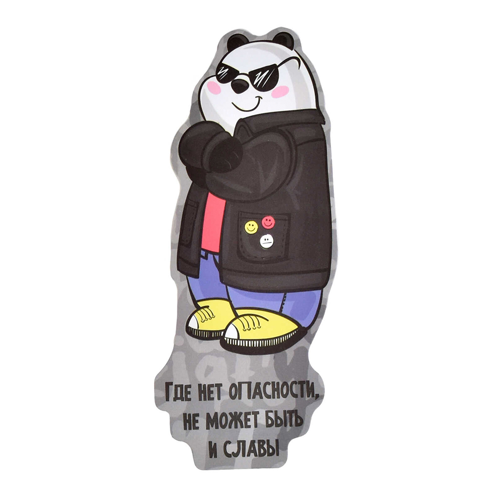 Закладка для книг Феникс 61193 фигурная вырубка, Панда на стиле 57*140 мм