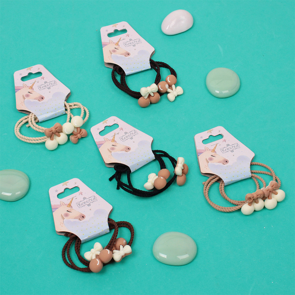 картинка Резинка для волос Кокетка 428-719 Impulse, вишенки, d - 5 см, в ассортименте, 2 шт 