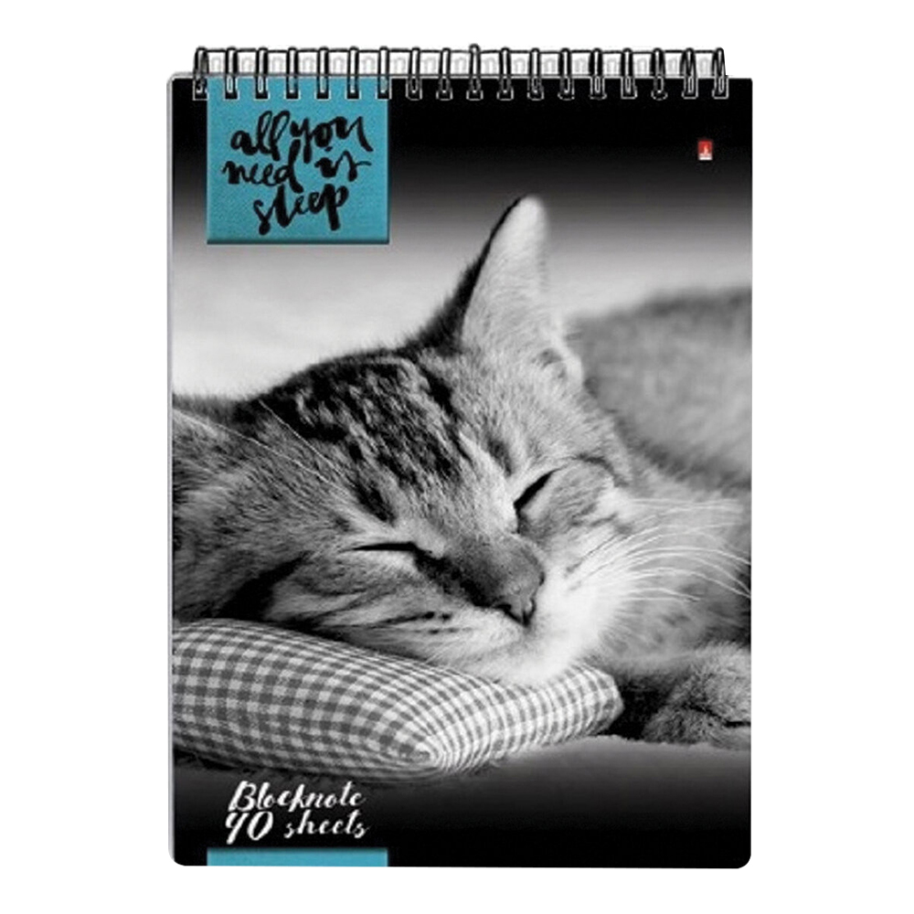 Блокнот Альт 111287 А5 гребень, клетка, Кошки (5 видов), 40 листов