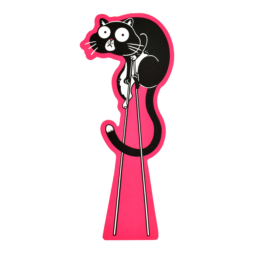 Закладка для книг Феникс 62729/К фигурная вырубка, Кот черный 57*140 мм