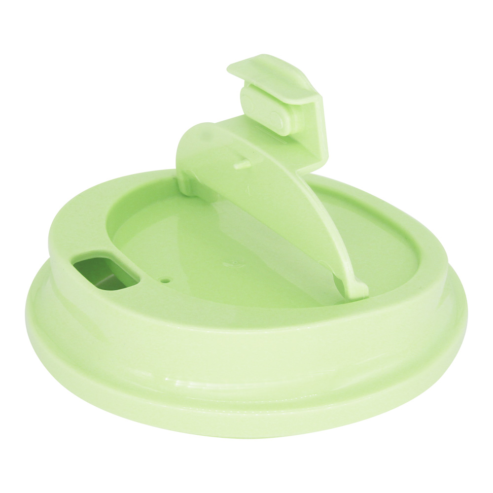 Стакан E-852 детский с крышкой, пластик, 0,6 л, зеленый