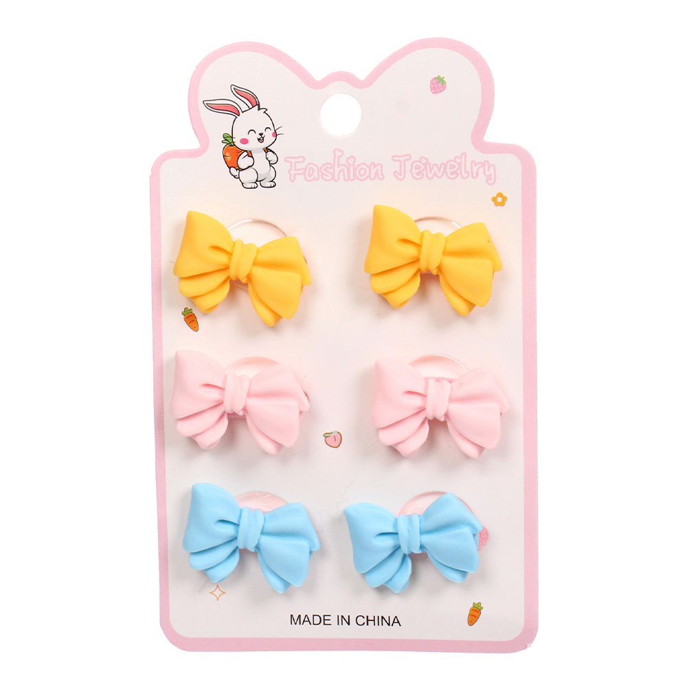 картинка Набор для волос 786-0085 Резинки Бамбу бум маттэ Бантики d=2см, 6 шт 