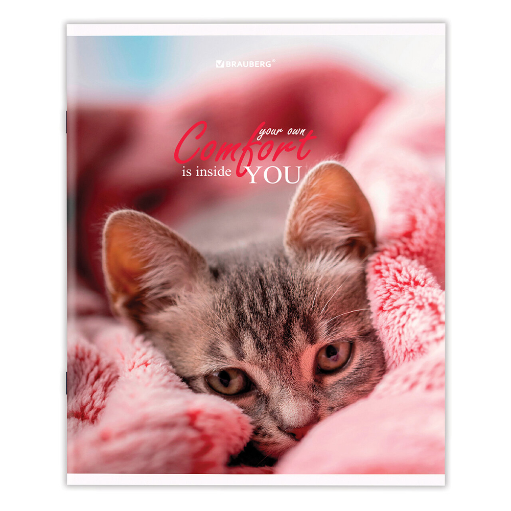 Тетрадь Brauberg 404386 48 листов, линия, Питомцы, А5, 5 дизайнов