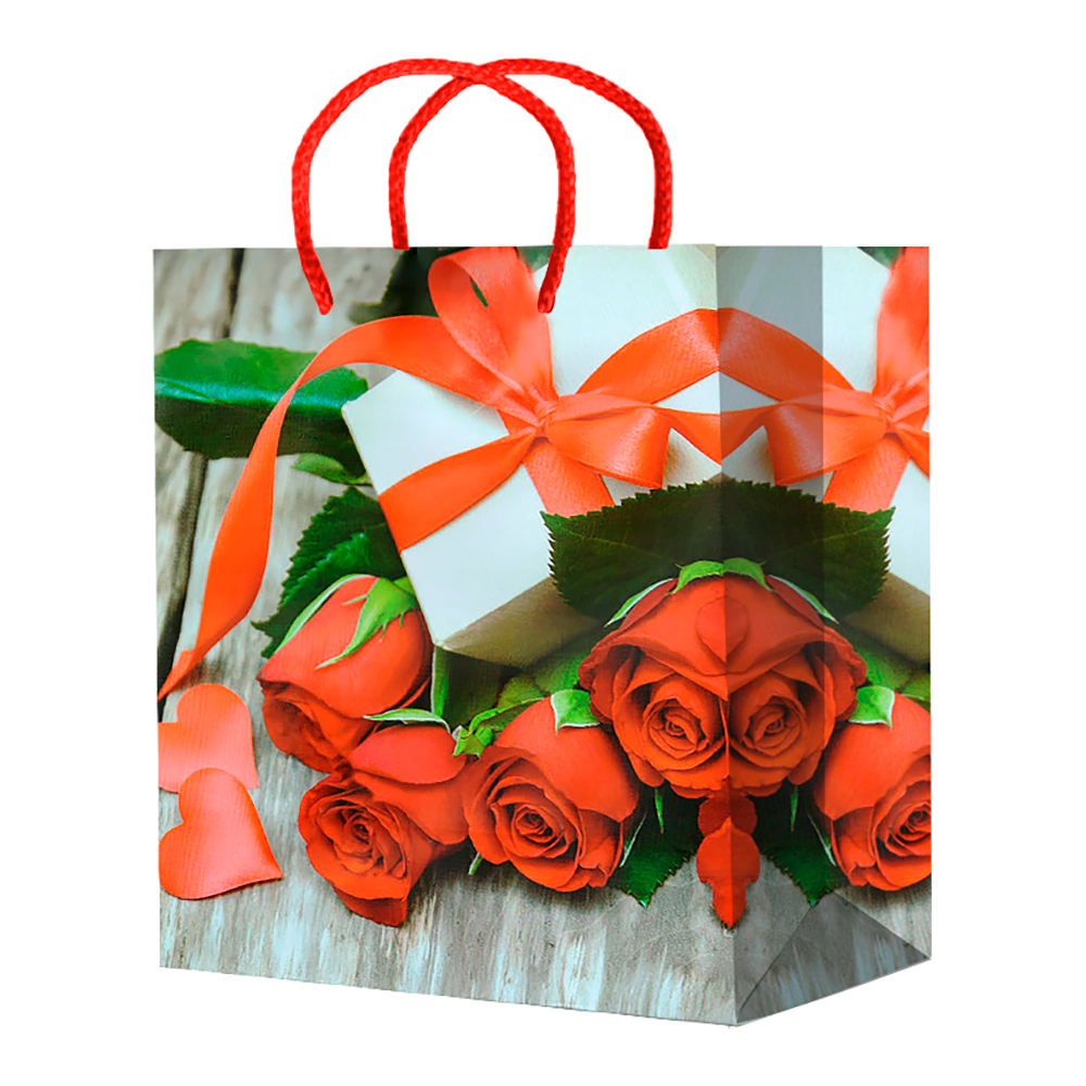 Пакет подарочный М25-221/222/223/224/225 бумажный, Букет 18*22*10 см, в ассортименте