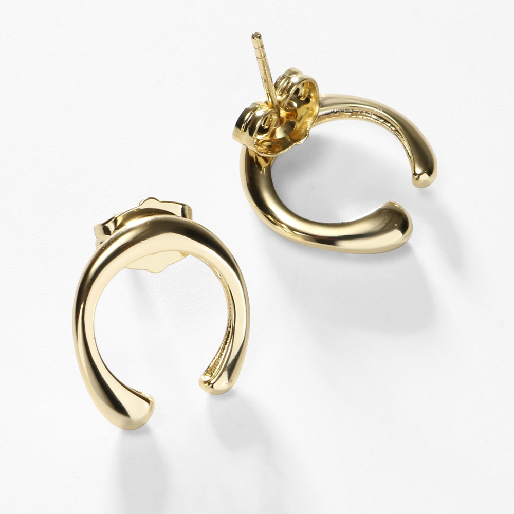 Бижутерия Xuping 10453396 Серьги подкова, медь, бижутерный сплав, золото