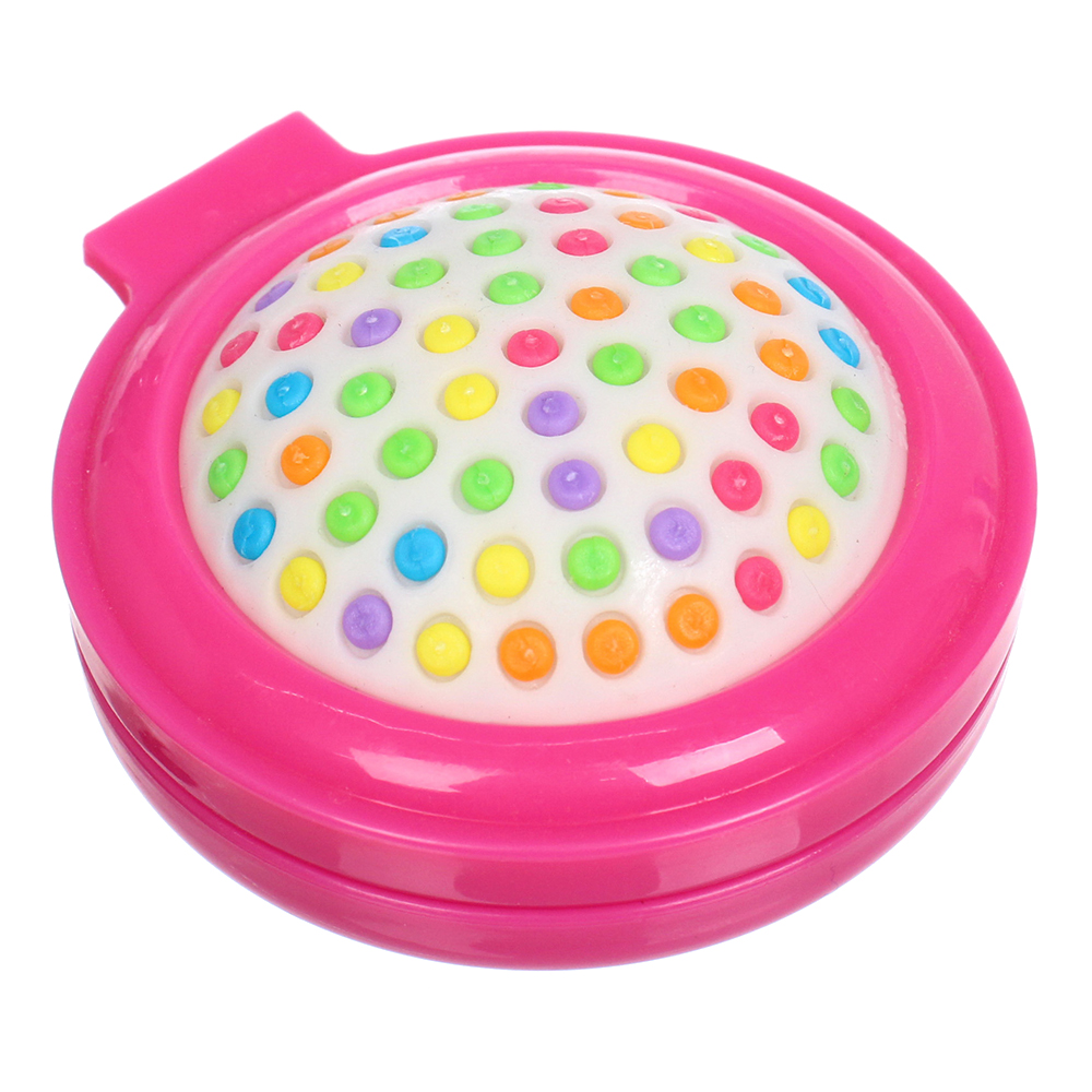 картинка Расческа 456-398 детская Барбариска, с зеркалом, разноцв.зубчики 7см, розовый 