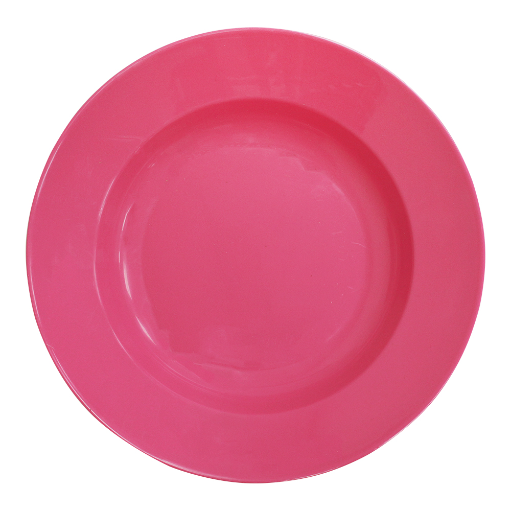 Набор детских плоских тарелок Е-836/6 пластик, 15,5 см, набор 6 шт, розовый